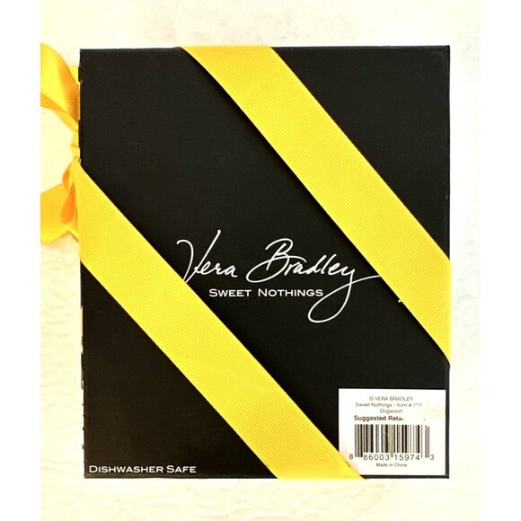 Vera Bradley Sweet Nothings Dogwood Porcelain Dessert Trinket Candy Dish 6" NEW - Picture 3 of 4